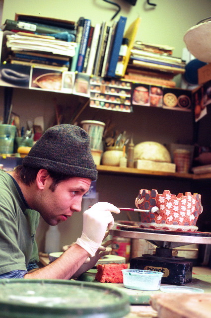 in the studio - decorating