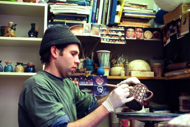 in the studio - decorating